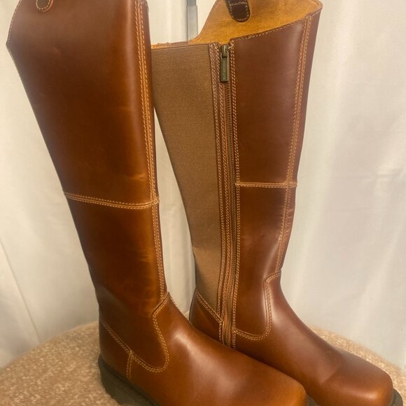 Dr. Martens Amaayah Hi Tall Boots Brown Leather Side Zip Women’s US 8 EU 39 NWOB - Picture 4 of 7